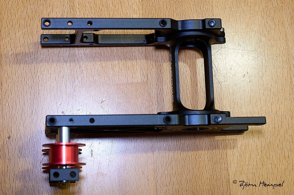 Zentraler Lagerbock mit Rotordom und Riemenumlenkrollen